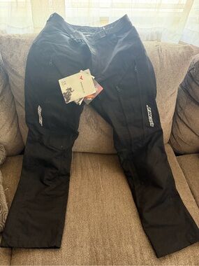 NWT Joe Rocket Men's Black Motorcycle Riding Pants - Textile Protective - Medium